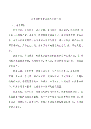 水资源配置重点工程行动计划.docx