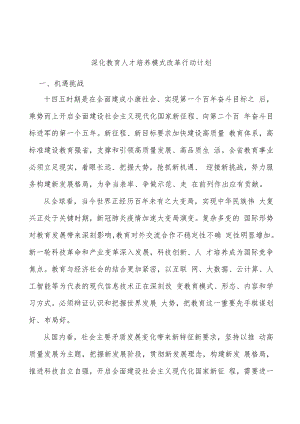 深化教育人才培养模式改革行动计划.docx