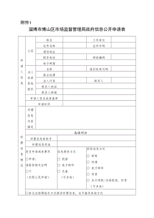 附件1：淄博市政府信息公开申请表.docx