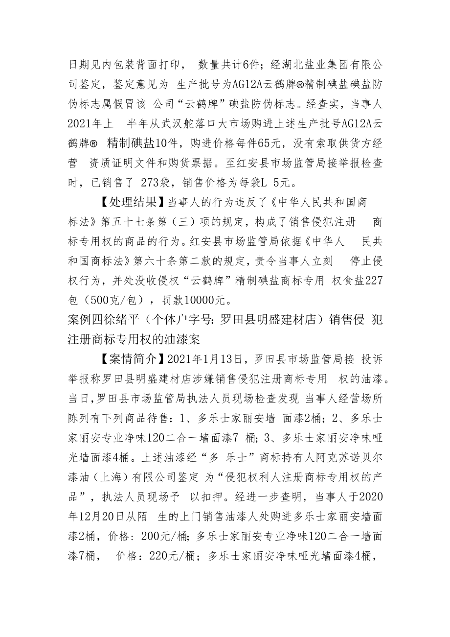 黄冈市市场监管系统知识产权执法典型案例.docx_第3页