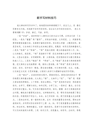 新手写材料技巧.docx