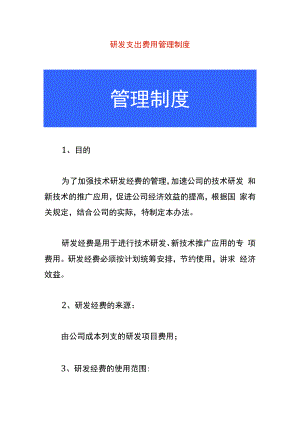研发支出费用管理制度.docx