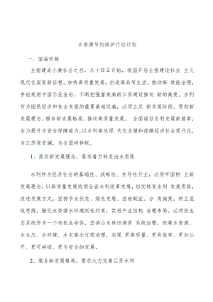 水资源节约保护行动计划.docx