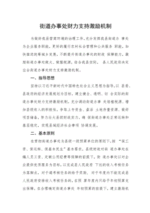 街道办事处财力支持激励机制.docx