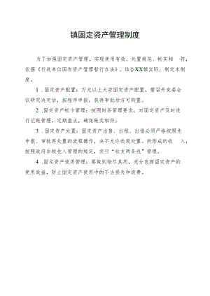 镇固定资产管理制度范本.docx