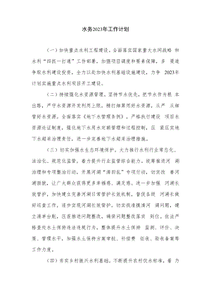 水务2023年工作计划.docx
