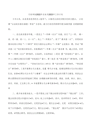 行政审批2022年总结及2023年工作计划.docx