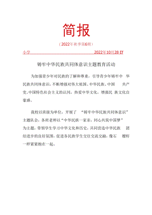 铸牢中华民族共同体意识主题教育简报.docx