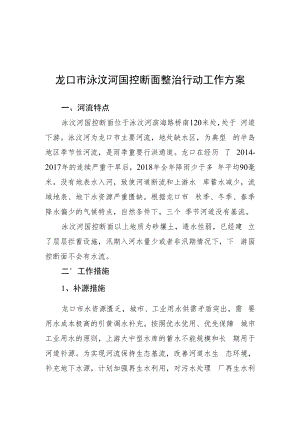 龙口市泳汶河国控断面整治行动工作方案.docx