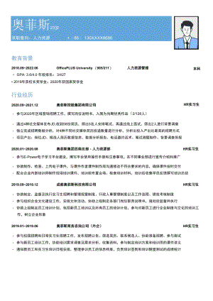 简约风人力资源求职简历.docx