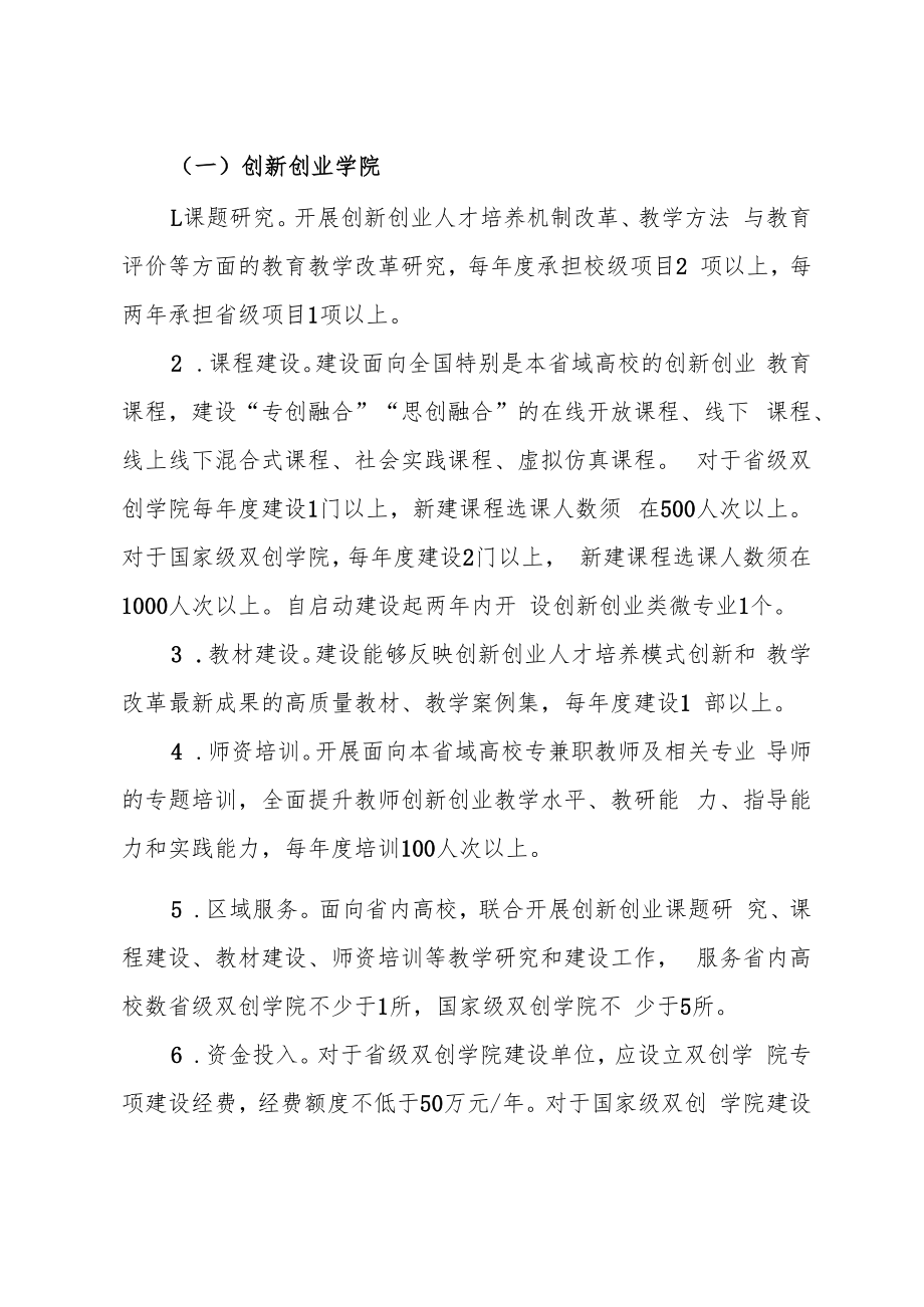 陕西省高等学校创新创业学院、创新创业教育实践基地考核办法.docx_第2页