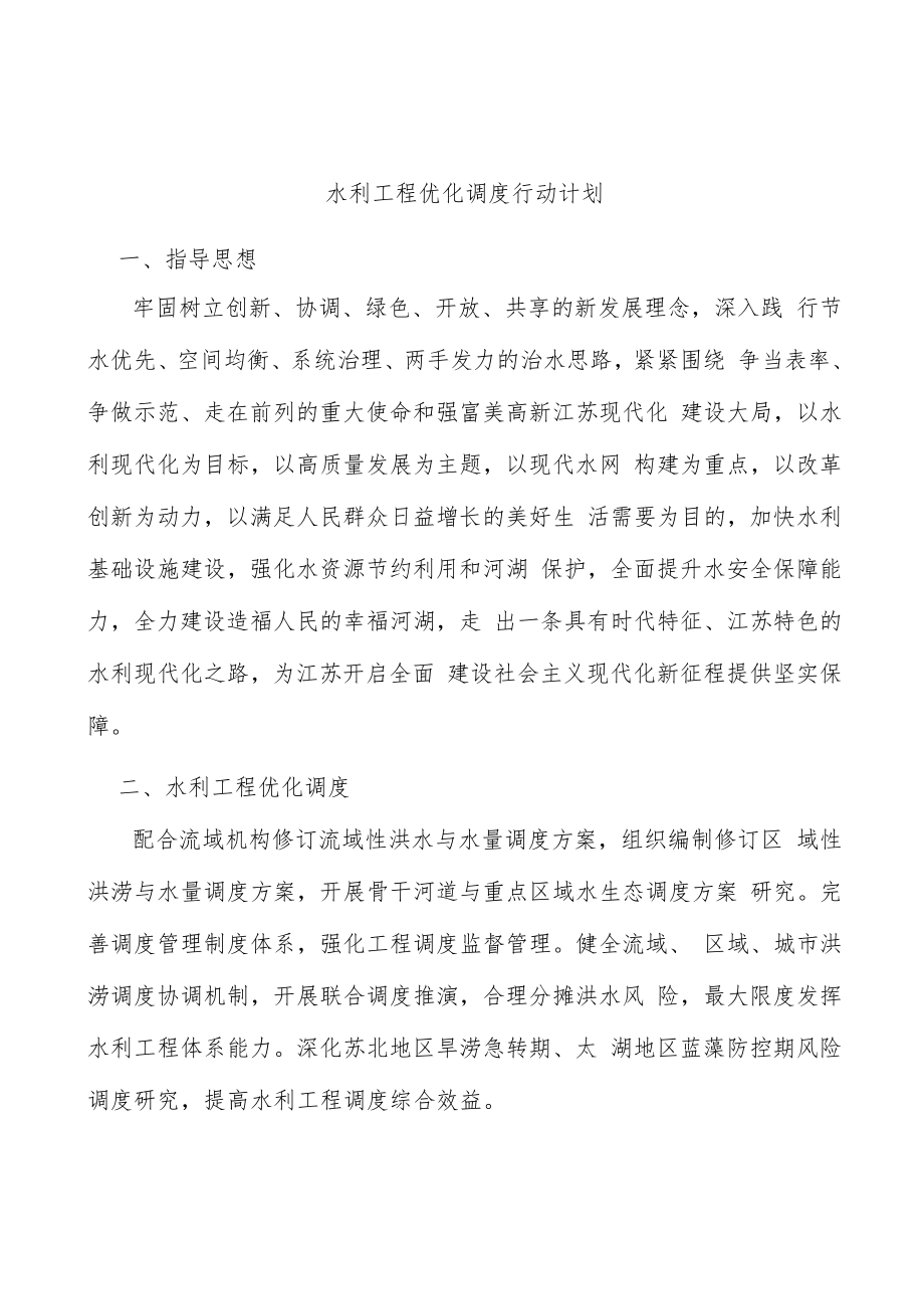 水利工程优化调度行动计划.docx_第1页