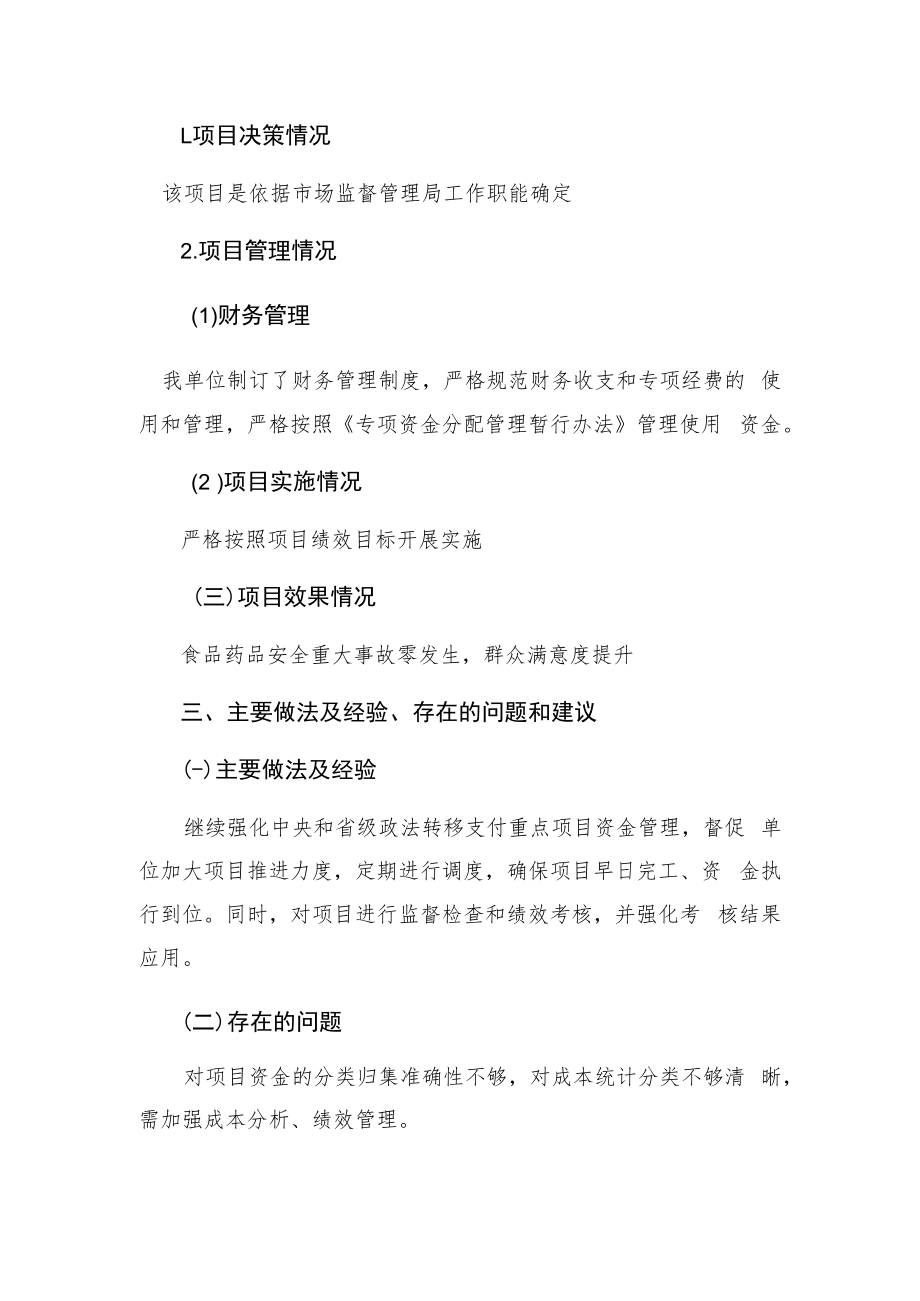 麻栗坡县市场监督管理局项目支出绩效自评报告.docx_第3页