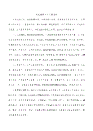 突发疫情工作汇报总结.docx