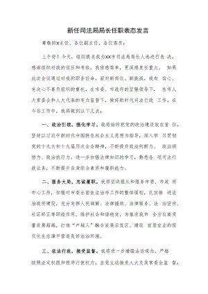 新任司法局局长任职表态发言.docx
