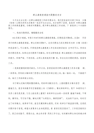 群众满意度调查问题整改发言.docx