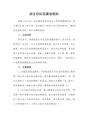 班主任队伍建设规划.docx