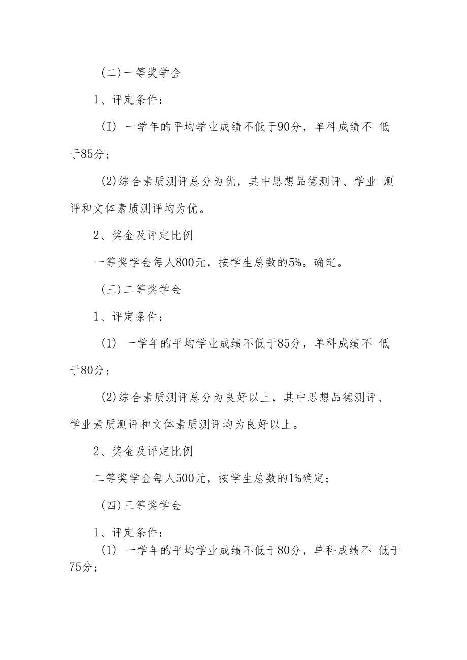 职业学院学生奖学金评选及实施办法.docx_第3页