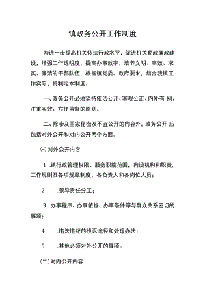 镇政务公开工作制度.docx
