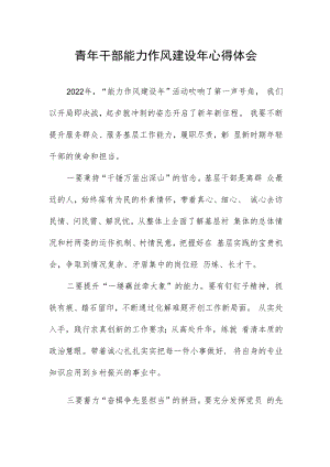 青年干部能力作风建设年心得体会.docx