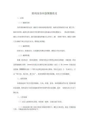 防汛安全应急预案范文.docx