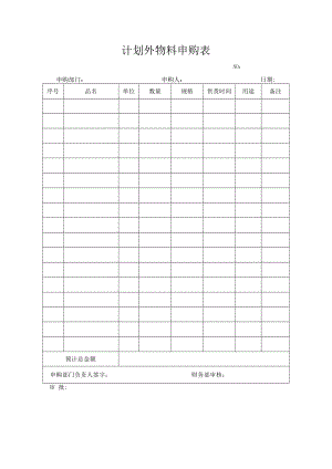 物业公司计划外物料申购表.docx