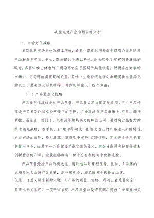 碱性电池产业市场前瞻分析.docx
