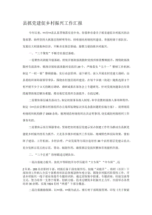 县抓党建促乡村振兴工作汇报.docx