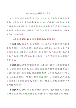 会议表态发言稿的三个层面.docx