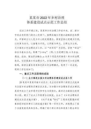 某某市2022年乡村治理体系建设试点示范工作总结.docx