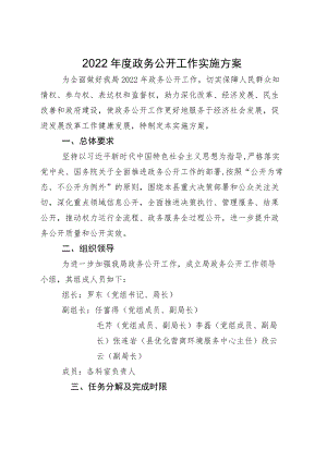 2022年度政务公开工作实施方案.docx