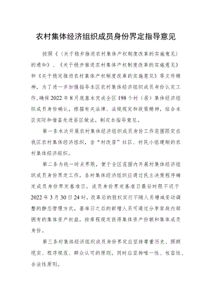 农村集体经济组织成员身份界定指导意见.docx