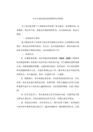 中共宁强县委党校教教师培训制度.docx