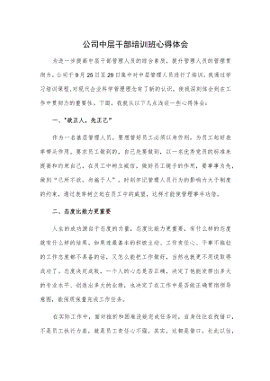 公司中层干部培训班心得体会.docx