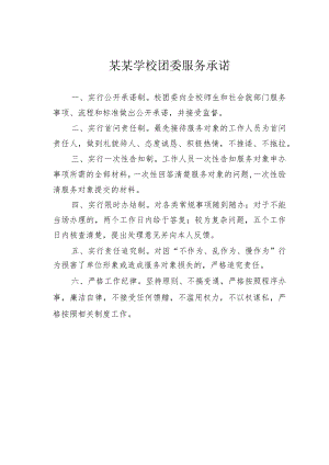 某某学校团委服务承诺.docx