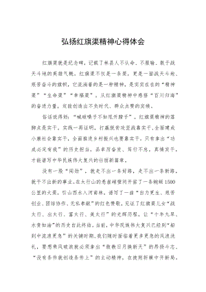 弘扬红旗渠精神心得体会.docx