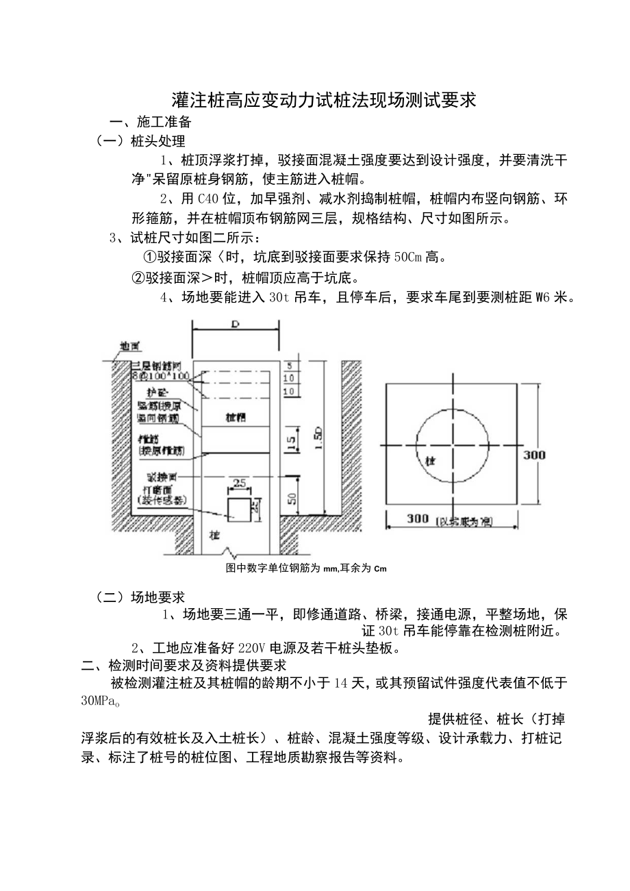 灌注桩高应变现场要求桩帽制作.docx_第1页