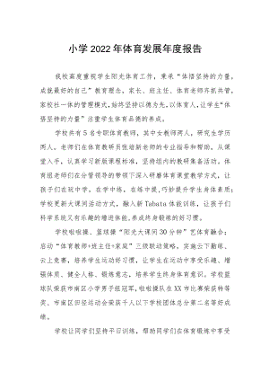 小学2022年体育发展年度报告.docx