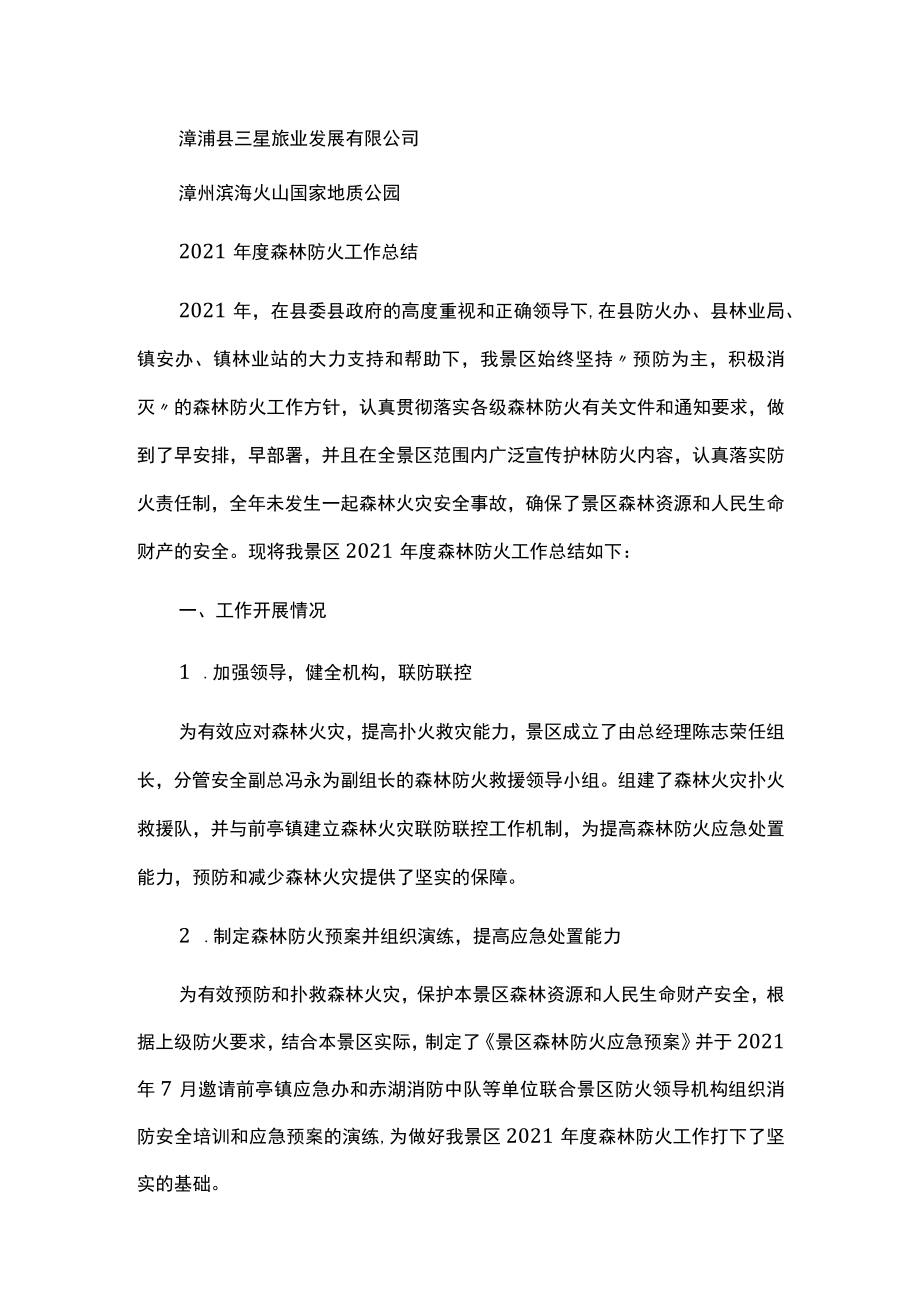 森林防火工作总结.docx_第1页