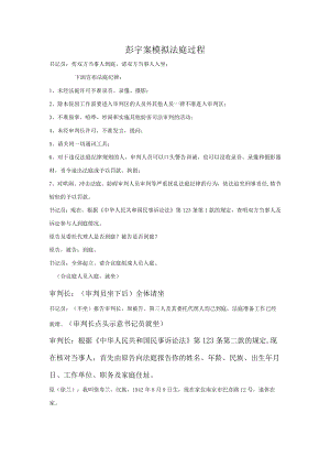 彭宇案模拟法庭过程.docx