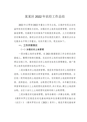 某某区2022年农经工作总结.docx
