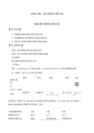 学案直线与圆圆与圆的位置关系252圆与圆的位置关系.docx