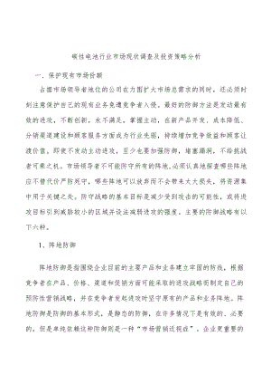 碳性电池行业市场现状调查及投资策略分析.docx