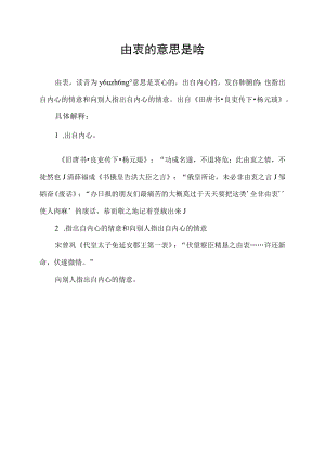 由衷的意思是啥.docx