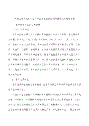 便携式音视频SoC芯片产业发展前景预测与投资战略规划分析.docx