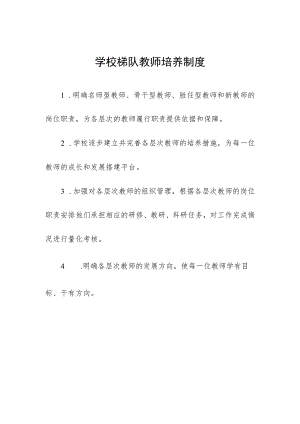学校梯队教师培养制度.docx