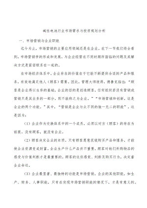 碱性电池行业市场需求与投资规划分析.docx