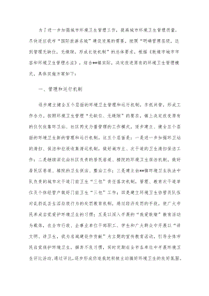 市容环境卫生执法检查工作方案.docx
