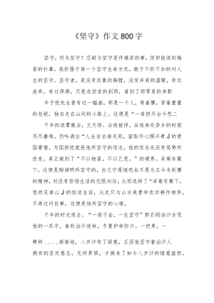 《坚守》作文800字.docx