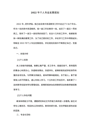 2022年个人专业发展规划.docx